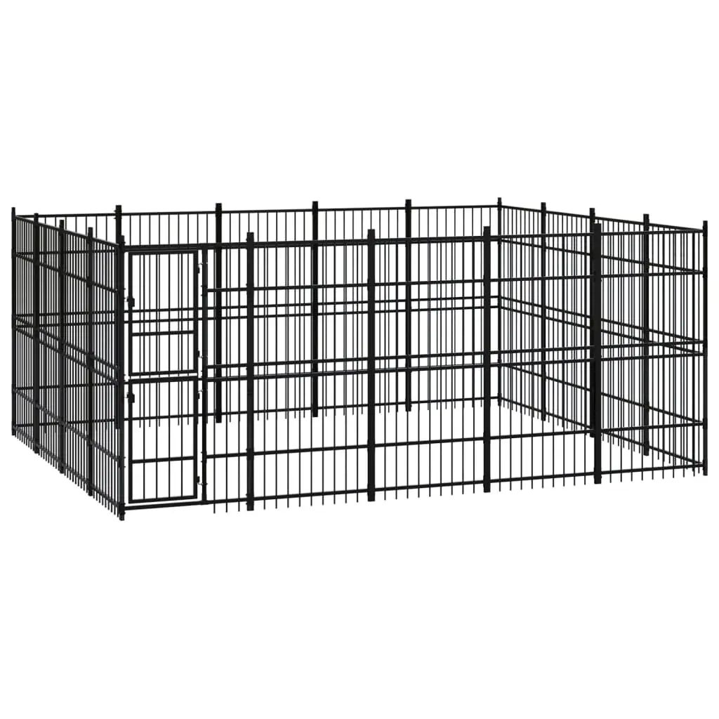 Outdoor Dog Kennel Steel 18.43 m² 3097983 - Pets