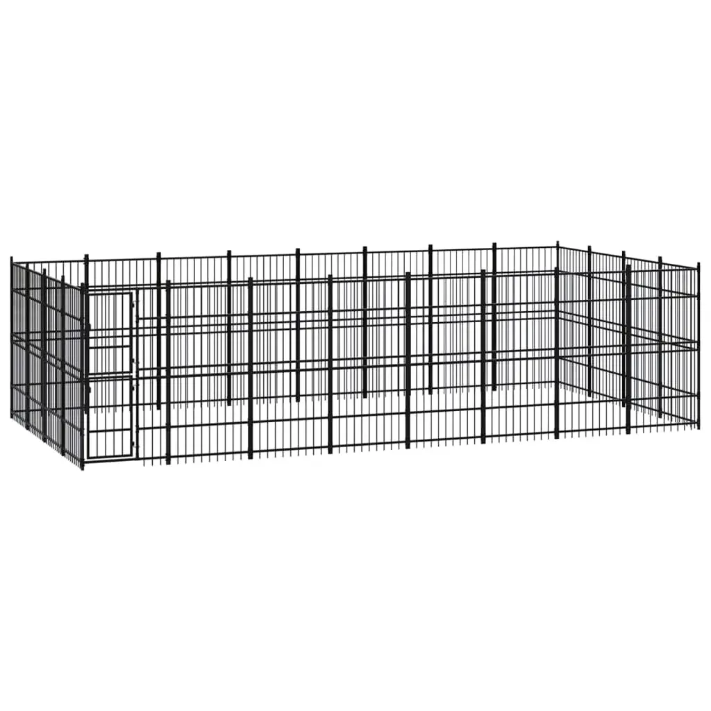 Outdoor Dog Kennel Steel 29.49 m² 3097986 - Pets