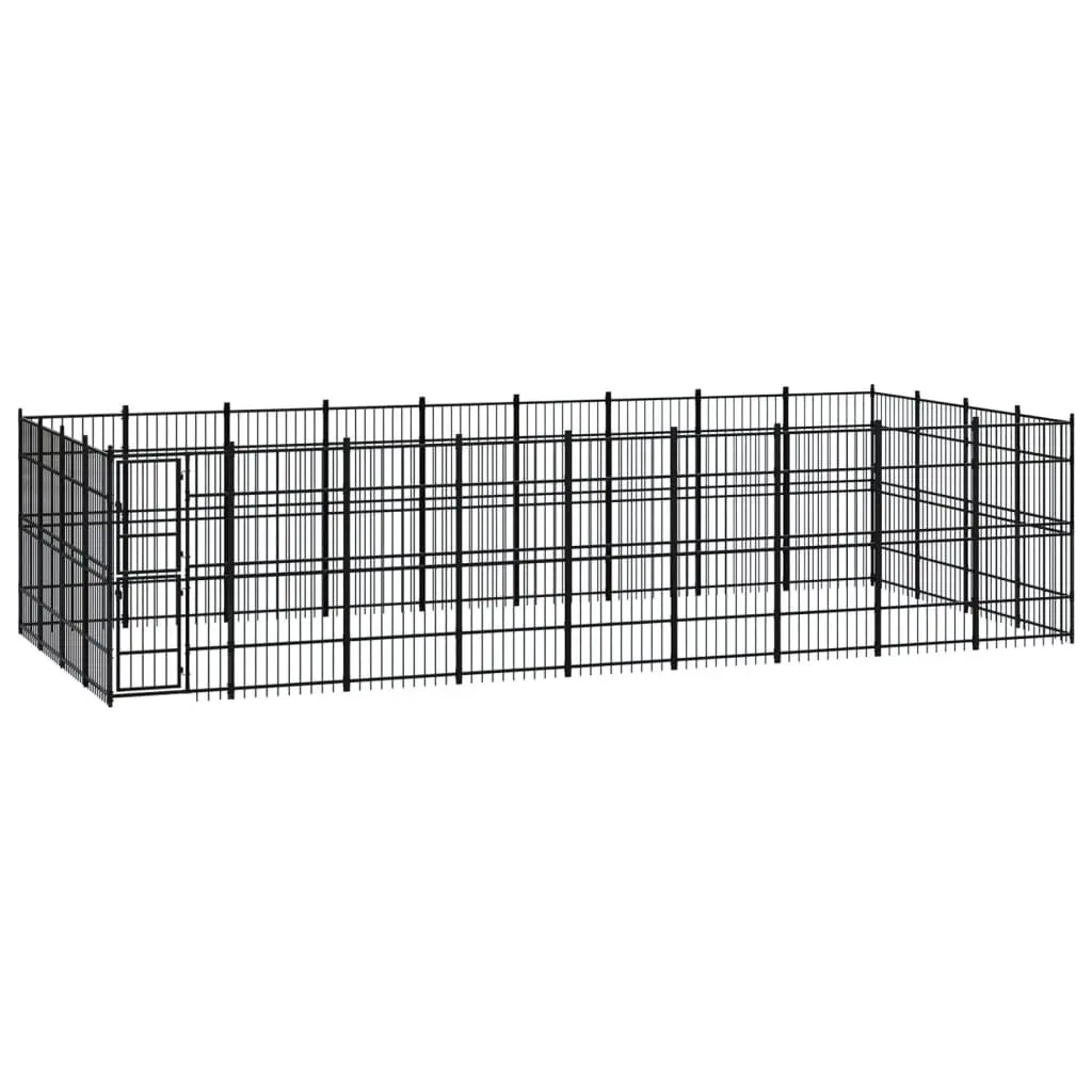 Outdoor Dog Kennel Steel 33.18 m² 3097987 - Pets