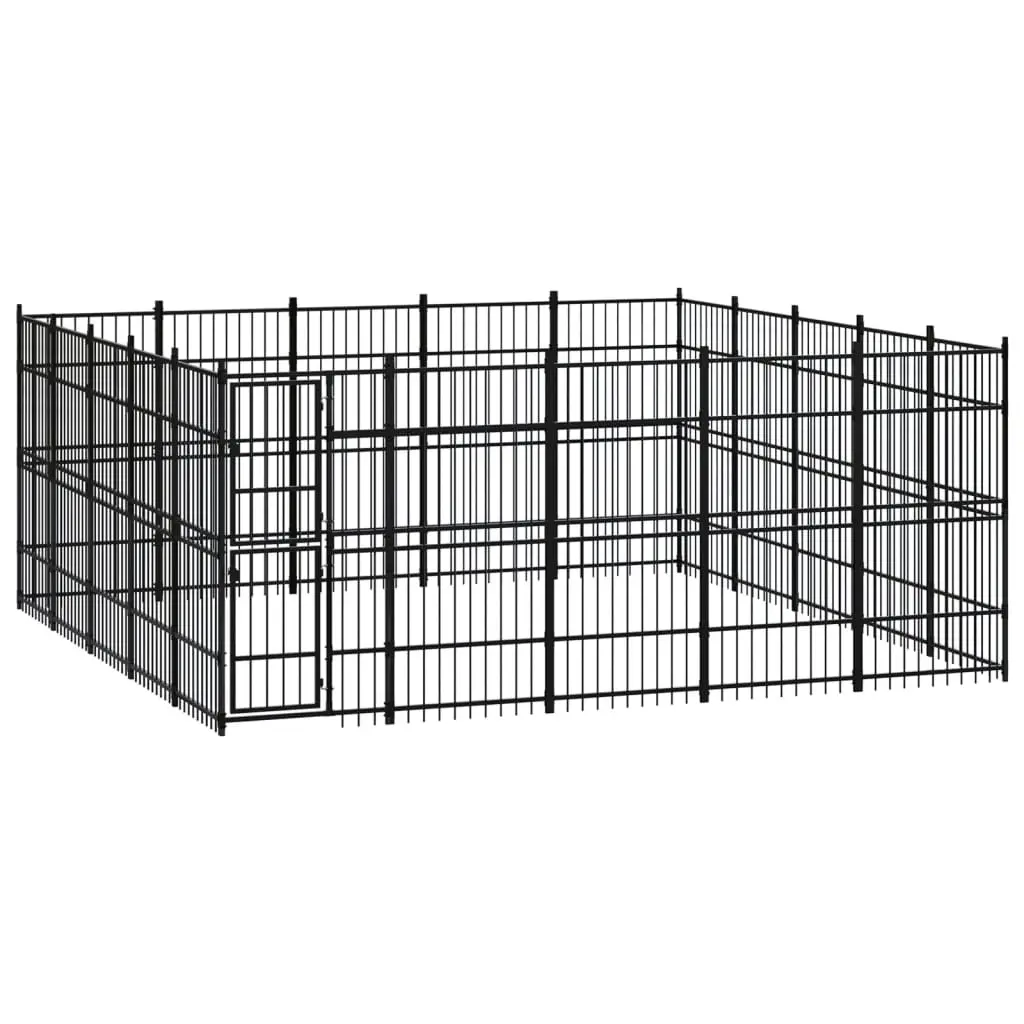 Outdoor Dog Kennel Steel 23.04 m² 3097989 - Pets