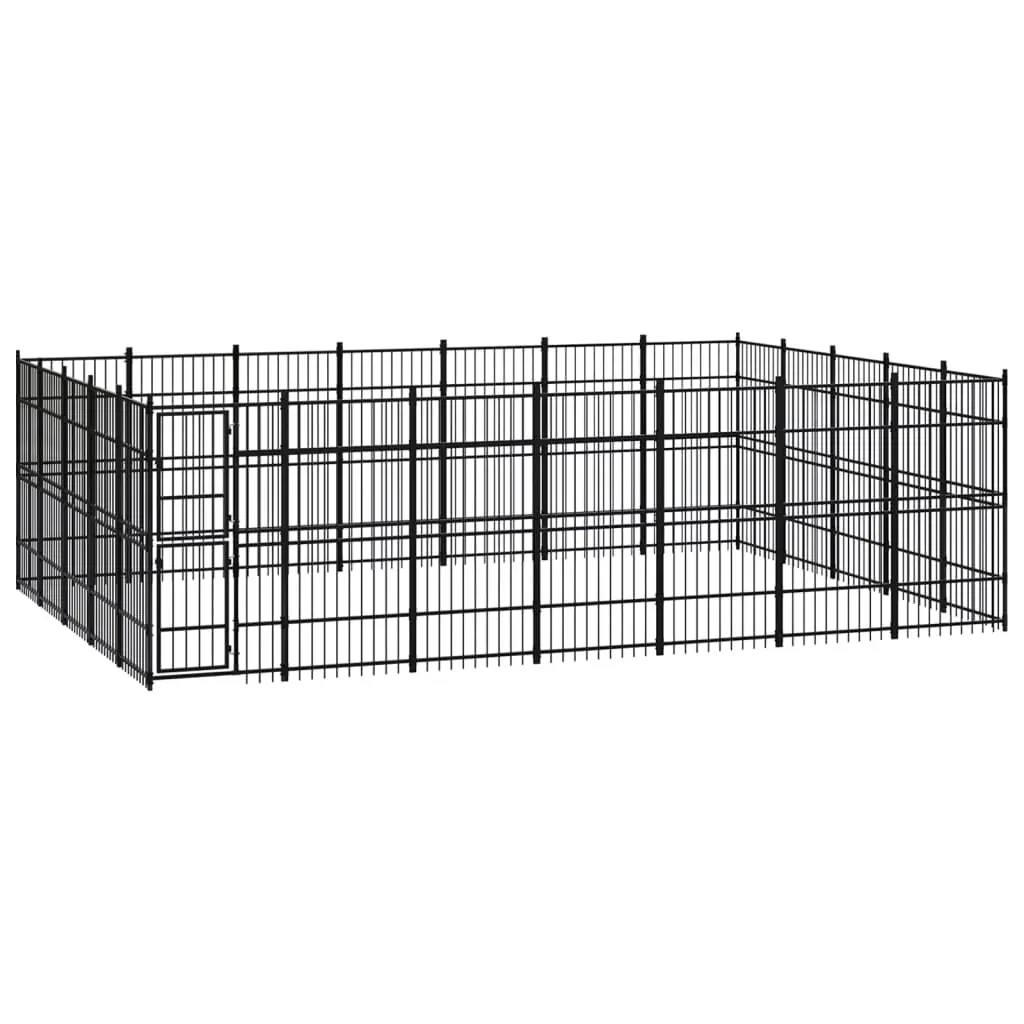 Outdoor Dog Kennel Steel 32.26 m² 3097991 - Pets