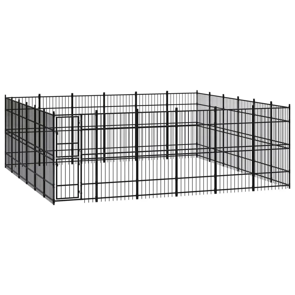Outdoor Dog Kennel Steel 33.18 m² 3097995 - Pets