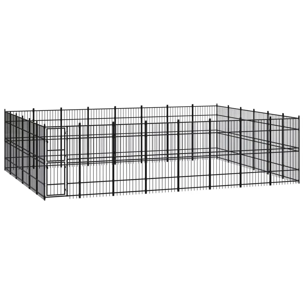 Outdoor Dog Kennel Steel 44.24 m² 3097997 - Pets