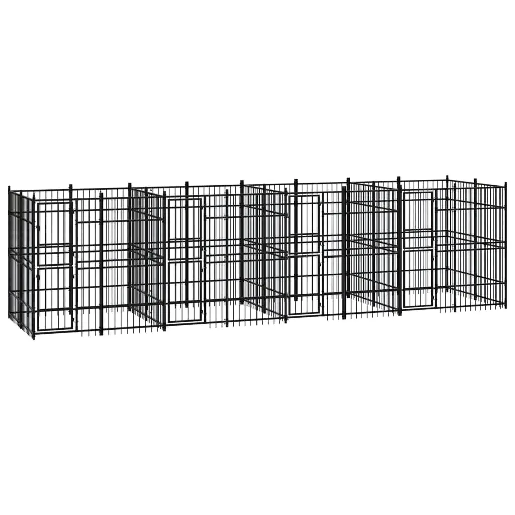 Outdoor Dog Kennel Steel 14.75 m² 3098012 - Pets