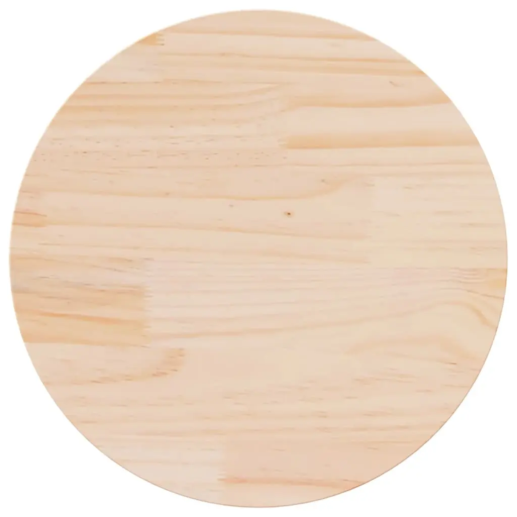 Table Top Ø60x2.5 cm Solid Wood Pine 813647 - Furniture
