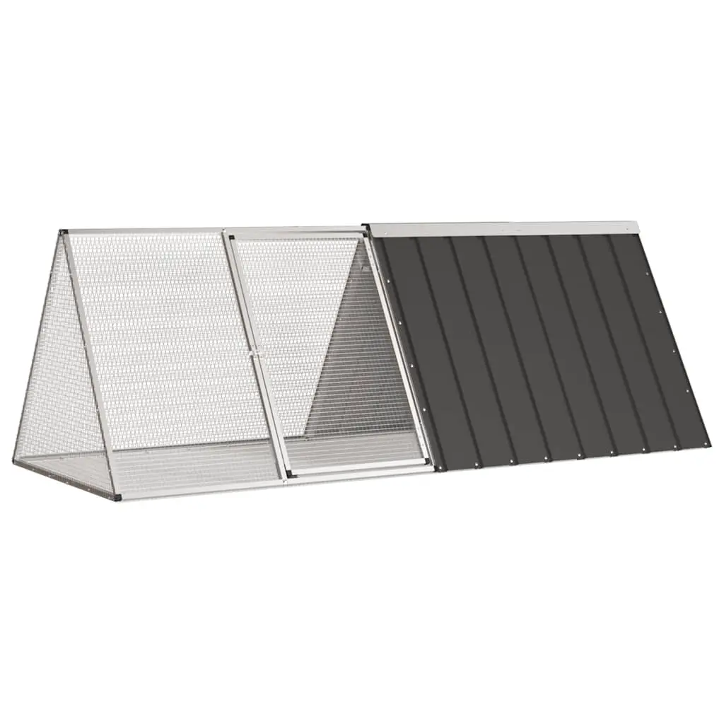 Rabbit Cage Anthracite 201.5x80.5x71 cm Galvanised Steel 171536 - Pets