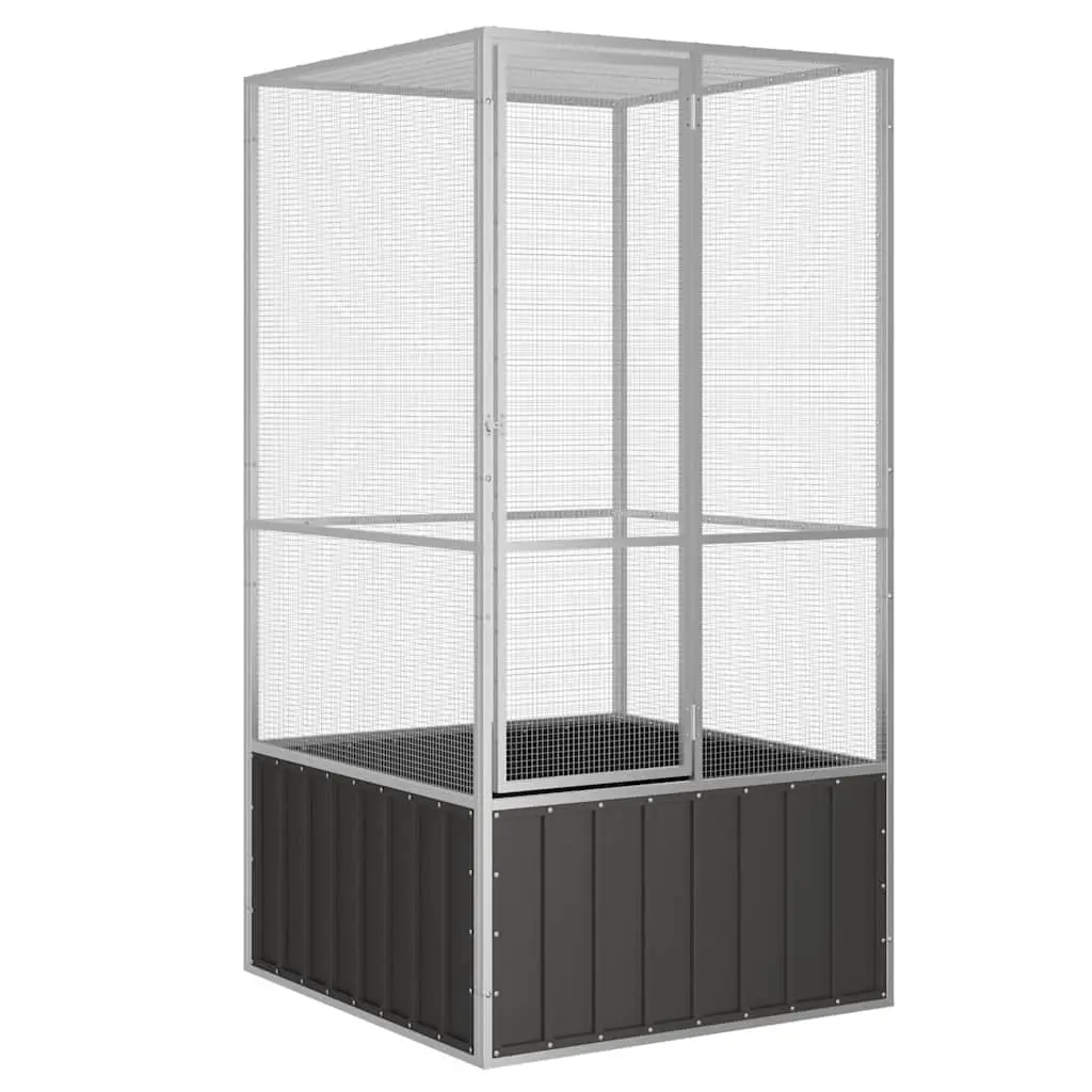 Bird Cage Anthracite 111x107x211.5 cm Galvanised Steel 171548 - Pets
