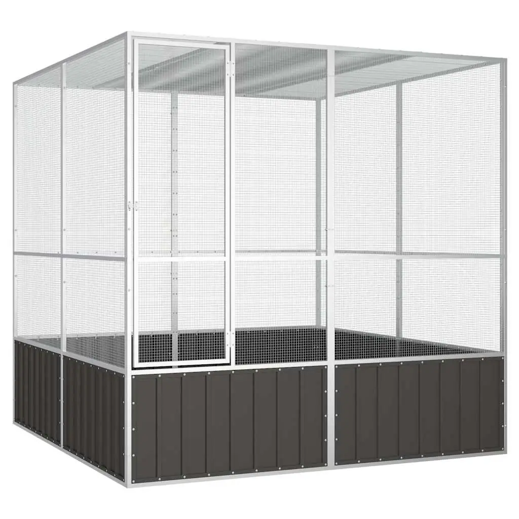 Bird Cage Anthracite 213.5x217.5x211.5 cm Galvanised Steel 171549 - Pets