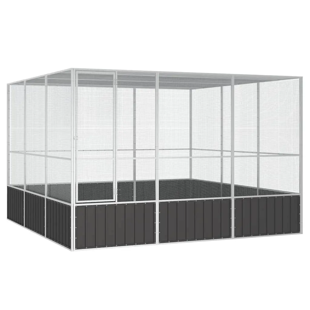 Bird Cage Anthracite 302.5x324.5x211.5 cm Galvanised Steel 171550 - Pets
