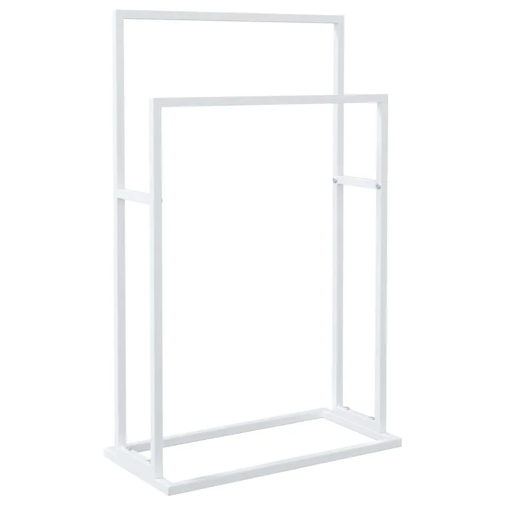Freestanding Towel Rack White 48x24x78.5 cm Iron 343088 - Home & Garden