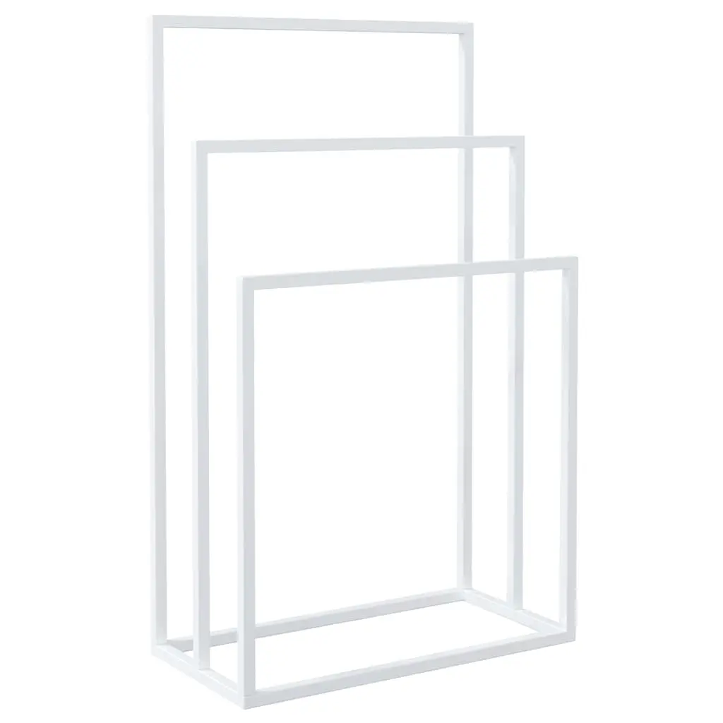 Freestanding Towel Rack White 48x24x79 cm Iron 343091 - Home & Garden