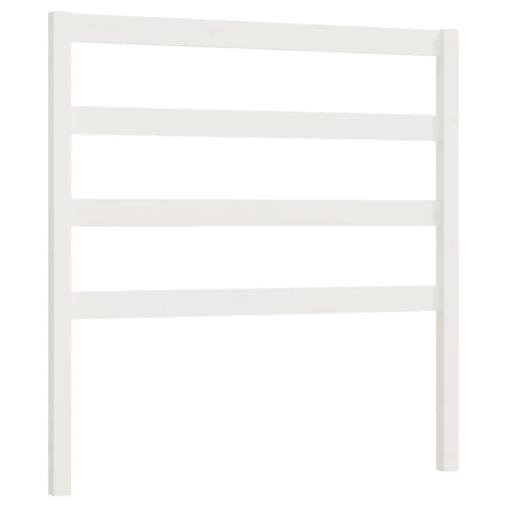 Bed Headboard White 96 cm Solid Wood Pine 817621 - Furniture