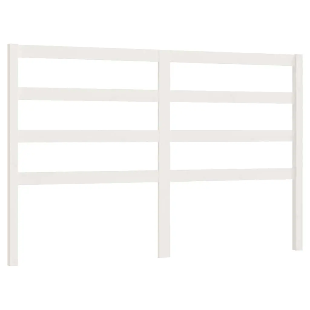 Bed Headboard White 141 cm Solid Wood Pine 817636 - Furniture