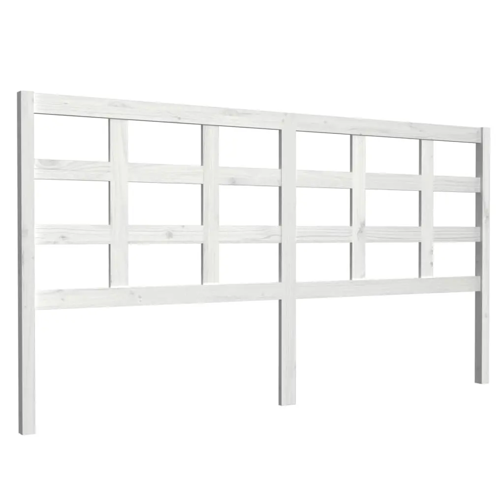 Bed Headboard White 185.5 cm Solid Wood Pine 817906 - Furniture