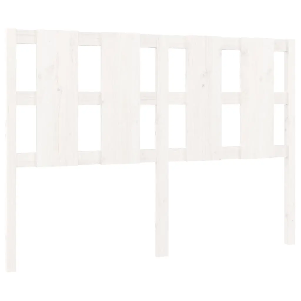 Bed Headboard White 140.5 cm Solid Wood Pine 817986 - Furniture