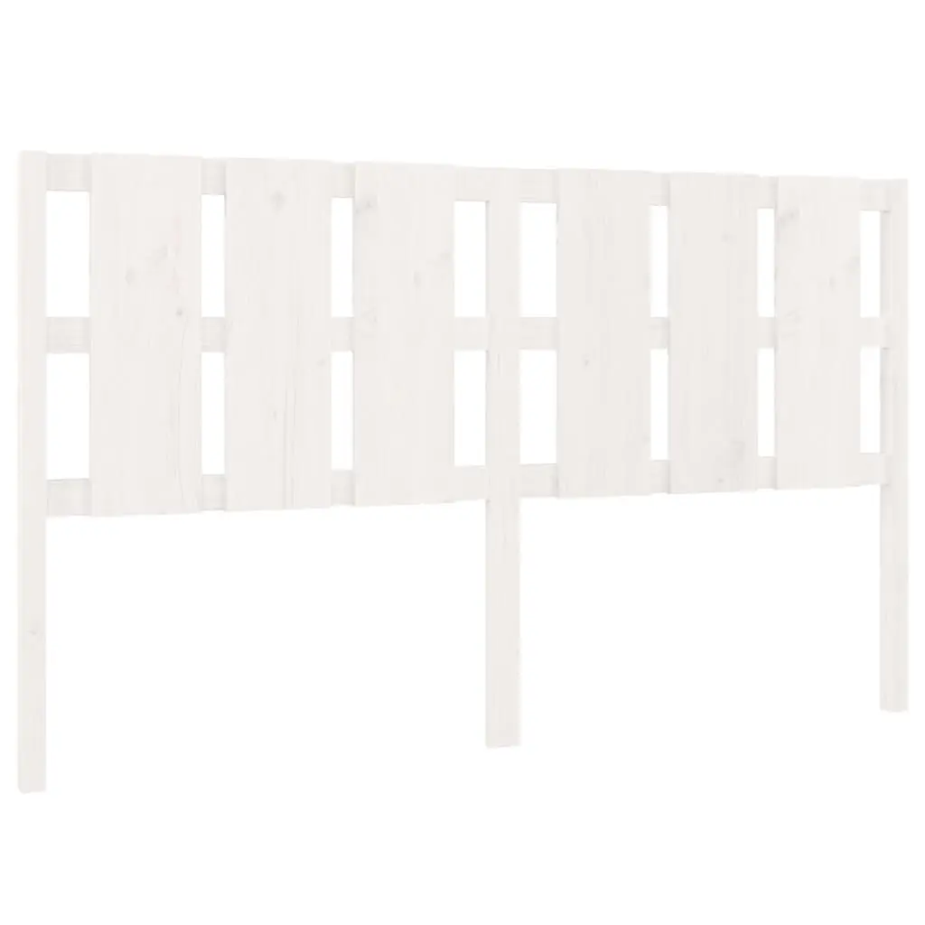 Bed Headboard White 185.5 cm Solid Wood Pine 818006 - Furniture