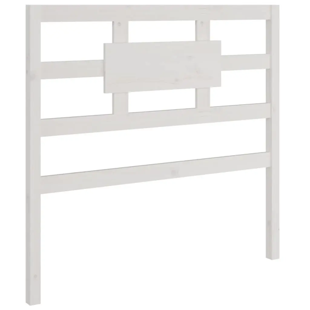 Bed Headboard White 95.5 cm Solid Wood Pine 818021 - Furniture