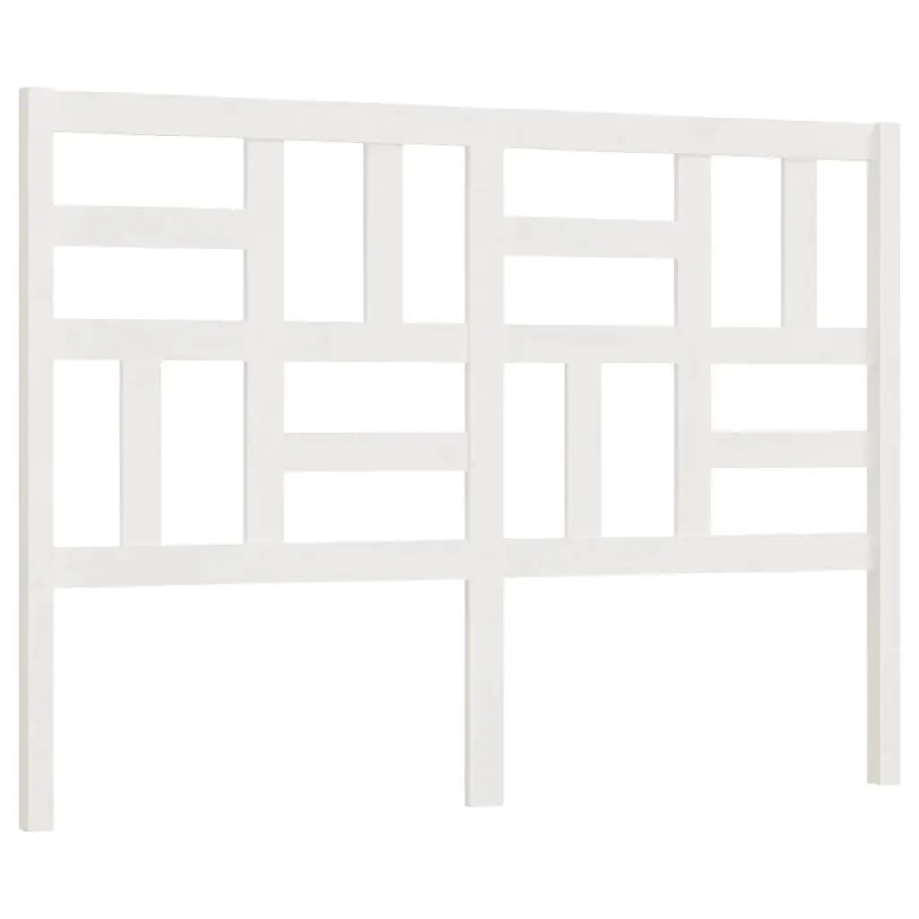 Bed Headboard White 141 cm Solid Wood Pine 818186 - Furniture