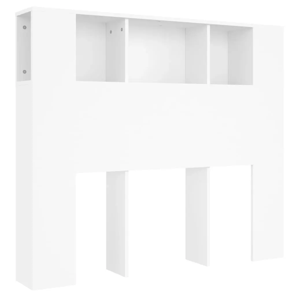 Headboard Cabinet White 120x18.5x102.5 cm 811916 - Furniture