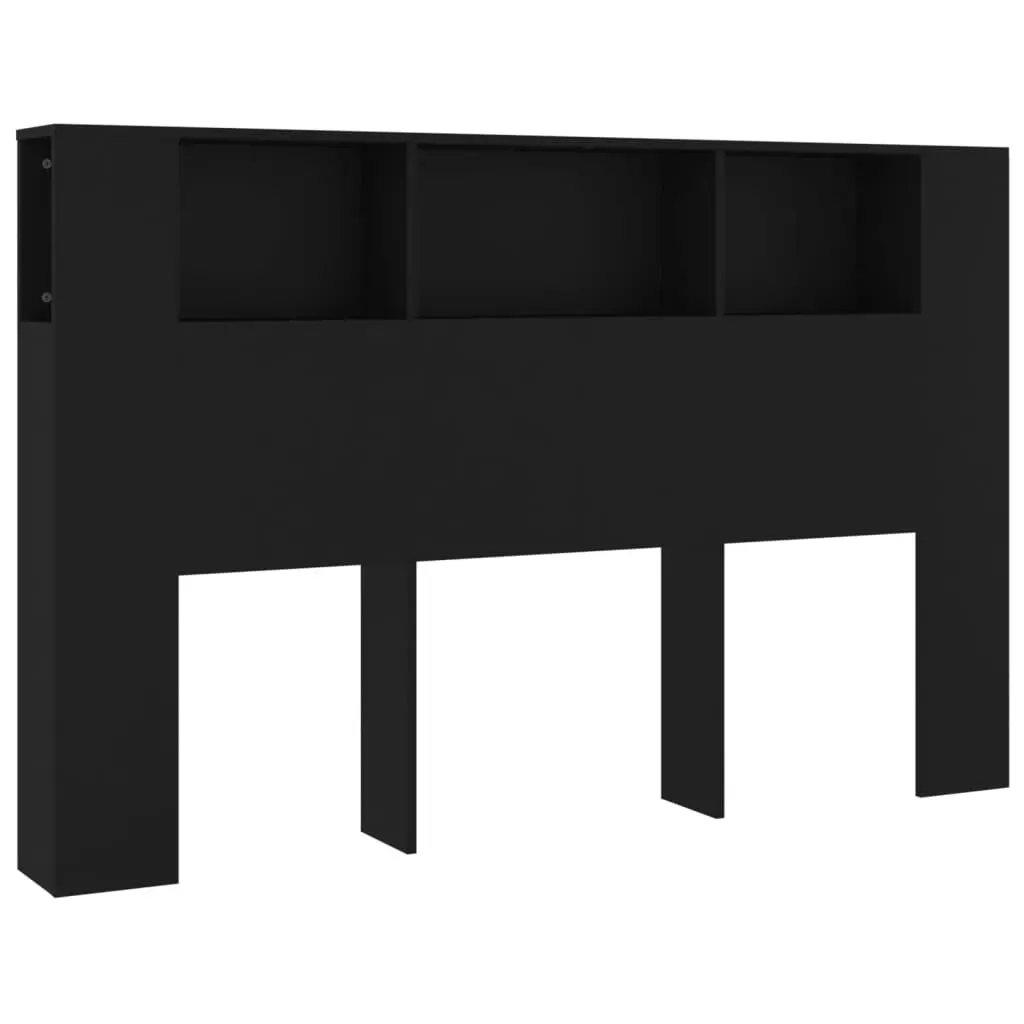 Headboard Cabinet Black 160 cm 811935 - Furniture