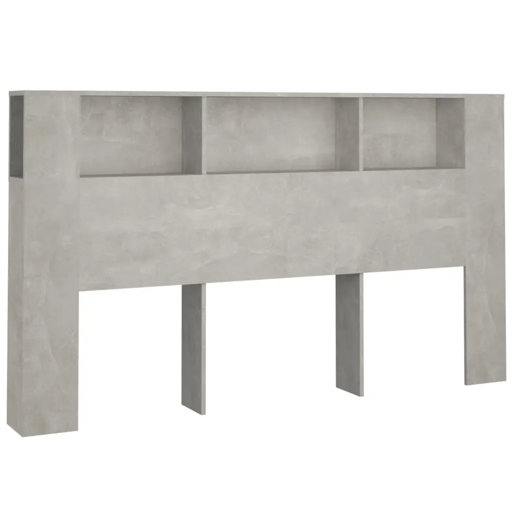Headboard Cabinet Concrete Grey 180 cm 811947 - Furniture