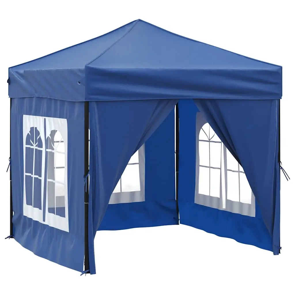 Folding Party Tent with Sidewalls Blue 2x2 m 93500 - Home & Garden