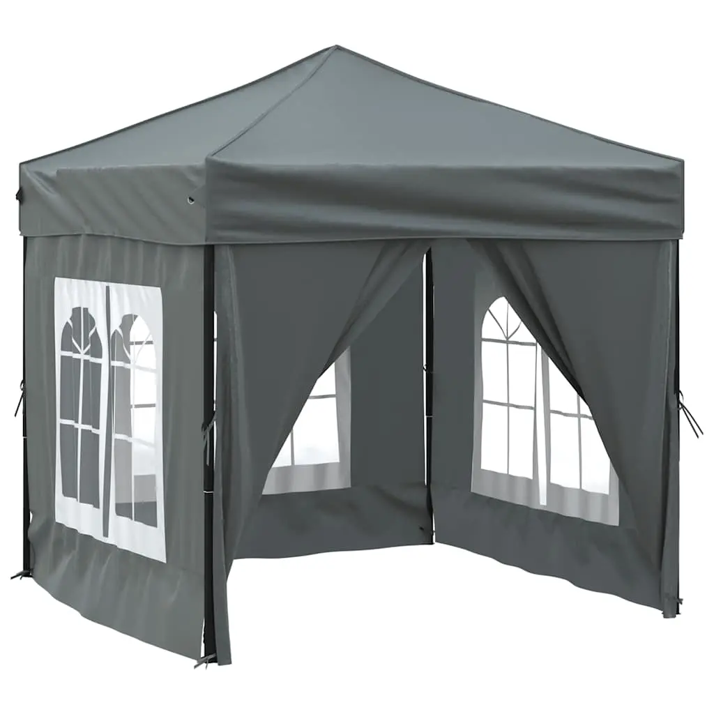 Folding Party Tent with Sidewalls Anthracite 2x2 m 93502 - Home & Garden