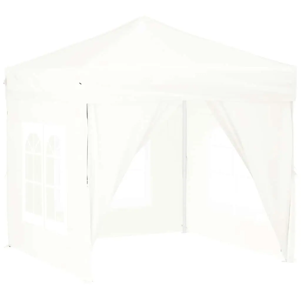 Folding Party Tent with Sidewalls White 2x2 m 93503 - Home & Garden
