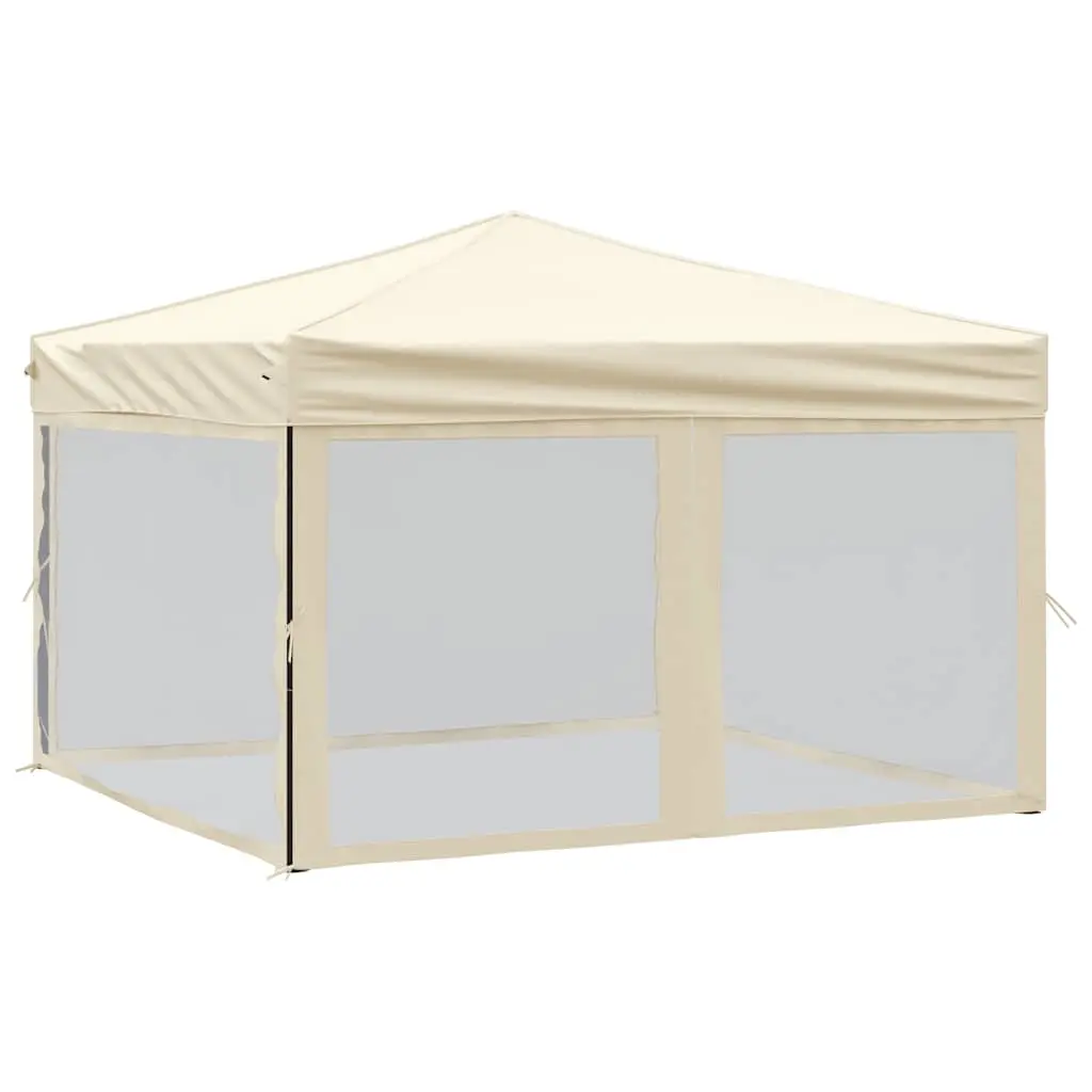 Folding Party Tent with Sidewalls Cream 3x3 m 93529 - Home & Garden