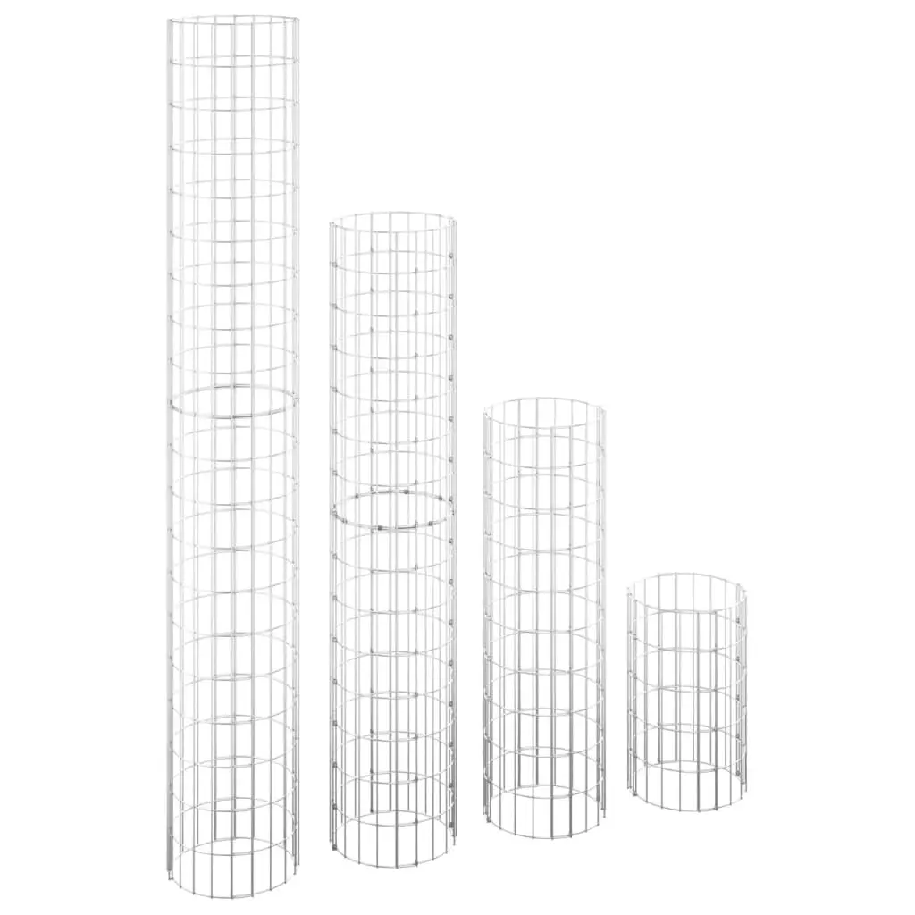 Circular Gabion Raised Beds 4 pcs Ø30x50/100/150/200 cm 152023 - Home & Garden