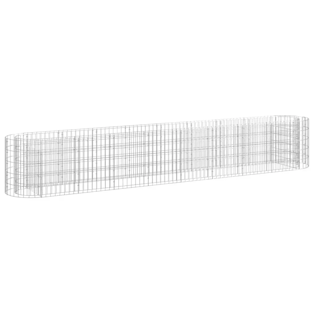 Gabion Raised Bed Galvanised Iron 330x50x50 cm 152027 - Home & Garden