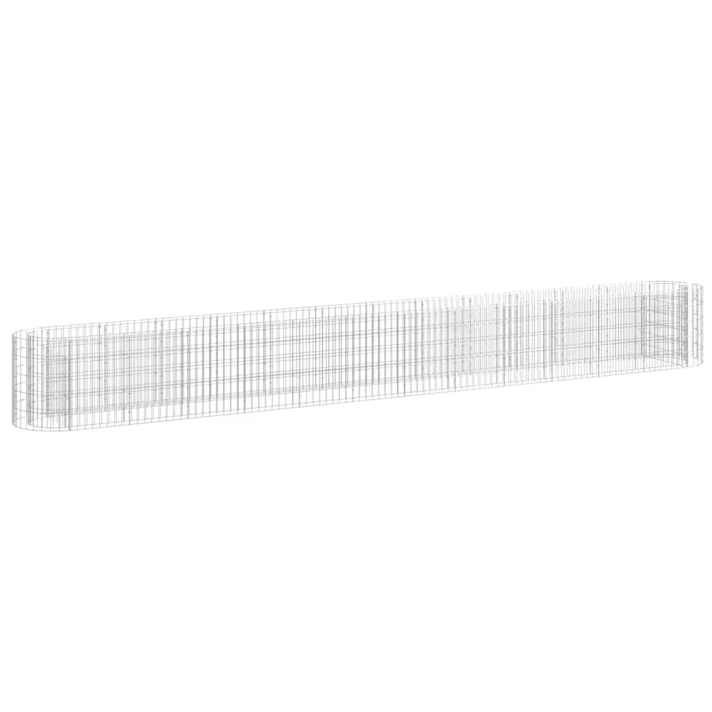 Gabion Raised Bed Galvanised Iron 470x50x50 cm 152029 - Home & Garden