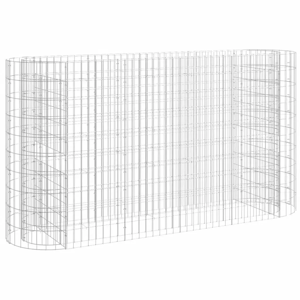 Gabion Raised Bed Galvanised Iron 190x50x100 cm 152033 - Home & Garden