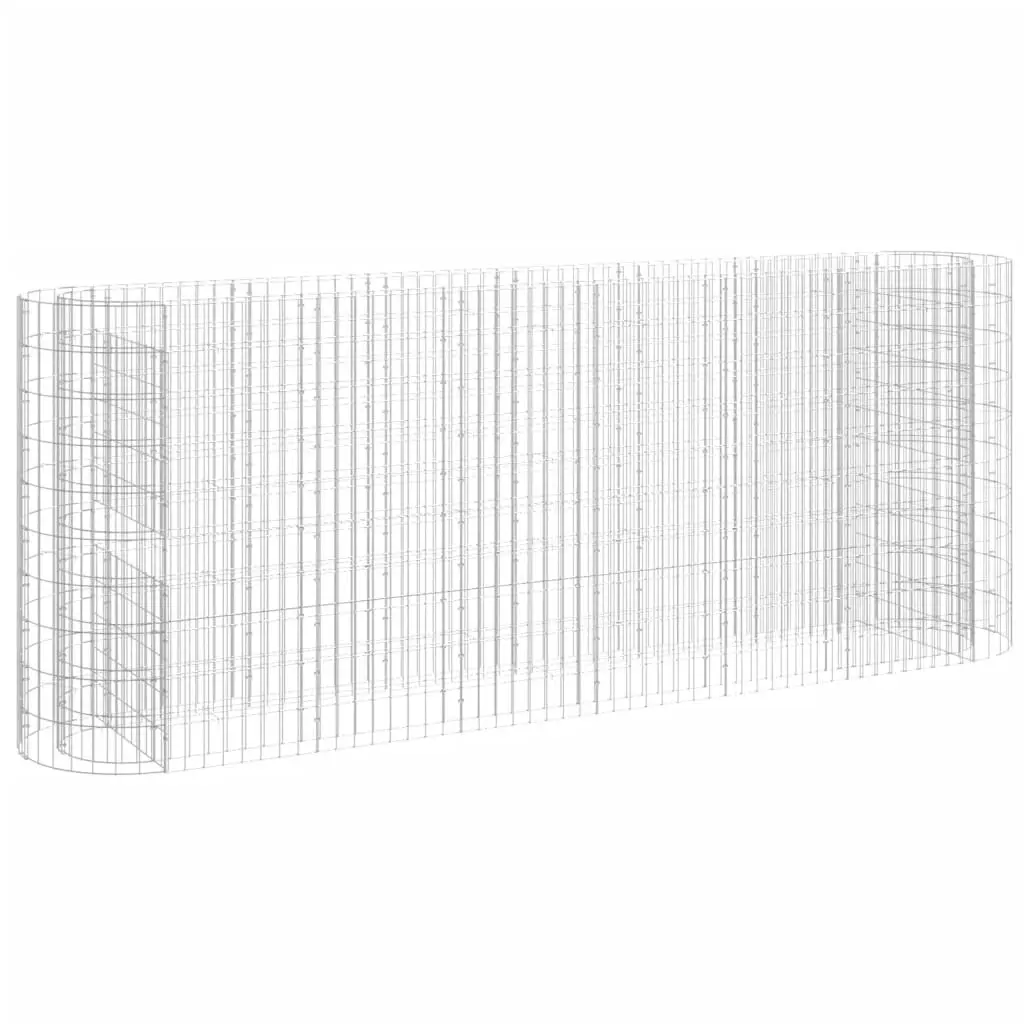 Gabion Raised Bed Galvanised Iron 260x50x100 cm 152034 - Home & Garden