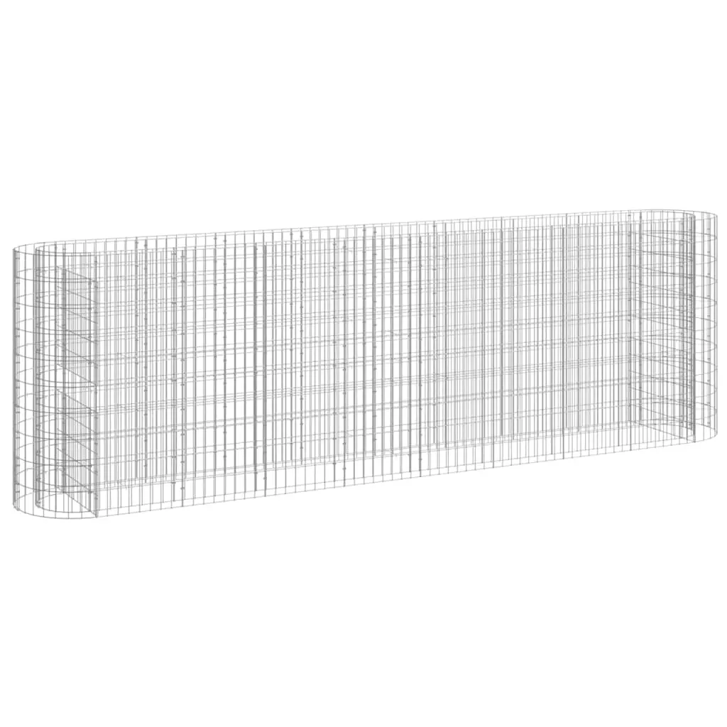 Gabion Raised Bed Galvanised Iron 330x50x100 cm 152035 - Home & Garden