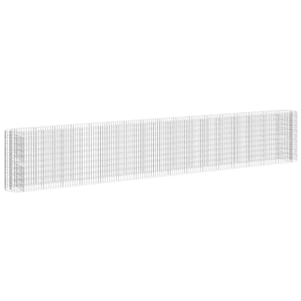 Gabion Raised Bed Galvanised Iron 610x50x100 cm 152039 - Home & Garden
