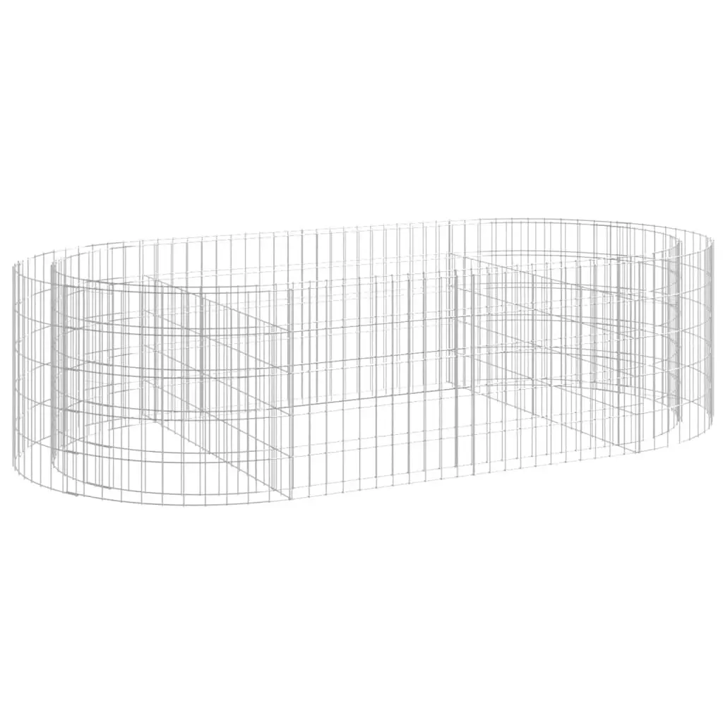 Gabion Raised Bed Galvanised Iron 200x100x50 cm 152040 - Home & Garden