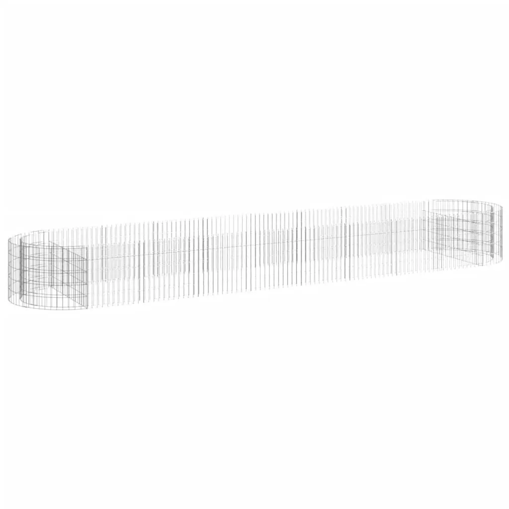 Gabion Raised Bed Galvanised Iron 500x100x50 cm 152043 - Home & Garden