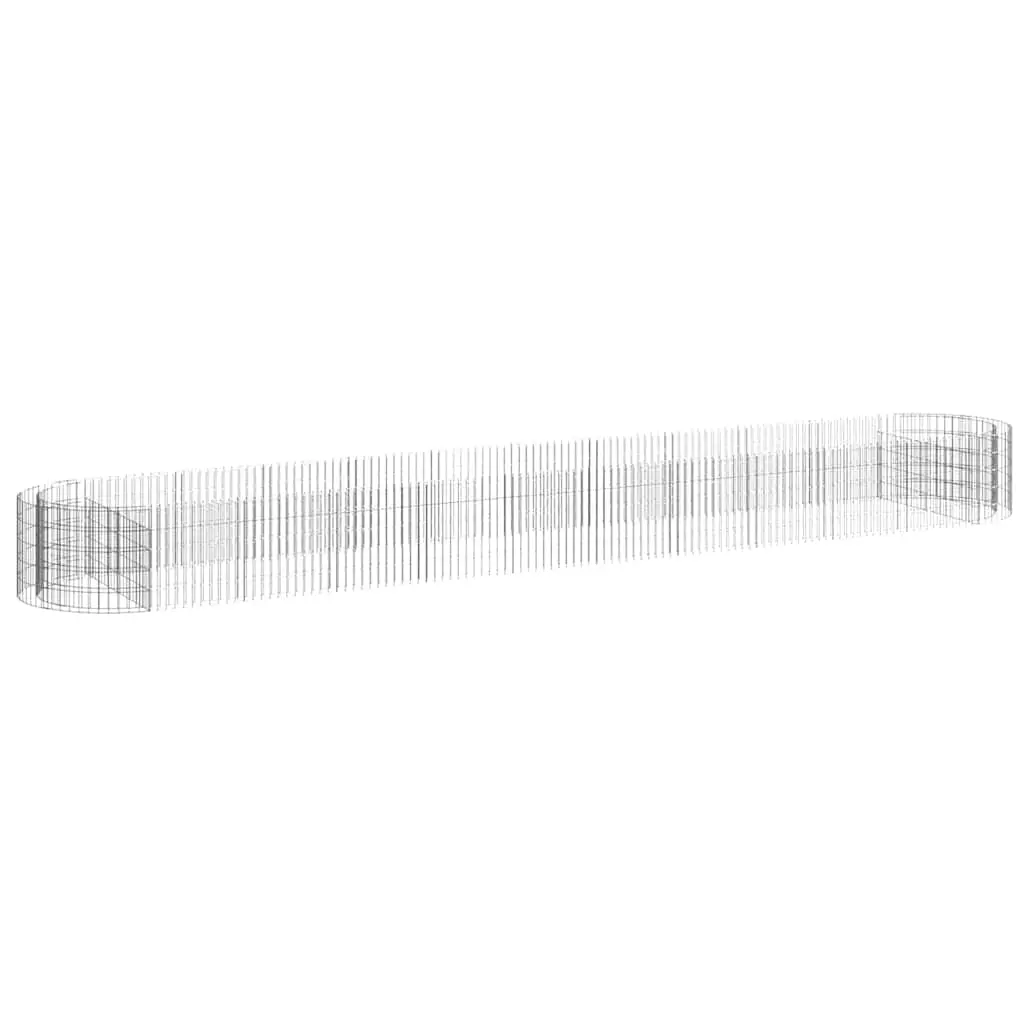 Gabion Raised Bed Galvanised Iron 600x100x50 cm 152044 - Home & Garden