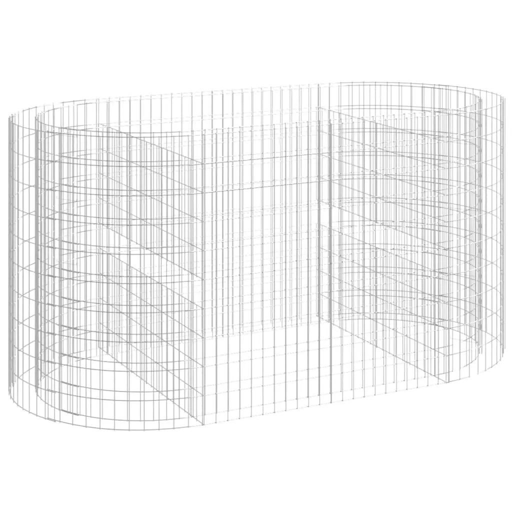 Gabion Raised Bed Galvanised Iron 200x100x100 cm 152045 - Home & Garden