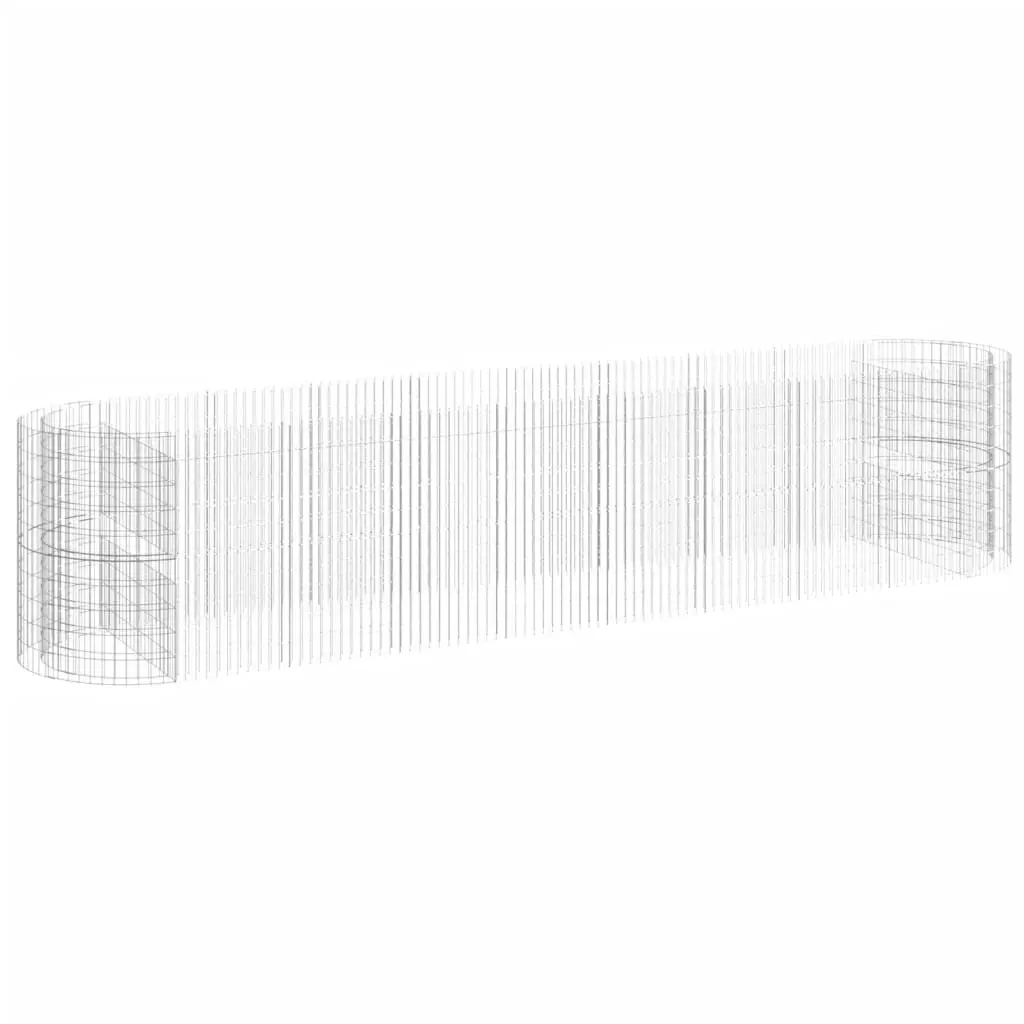 Gabion Raised Bed Galvanised Iron 500x100x100 cm 152048 - Home & Garden