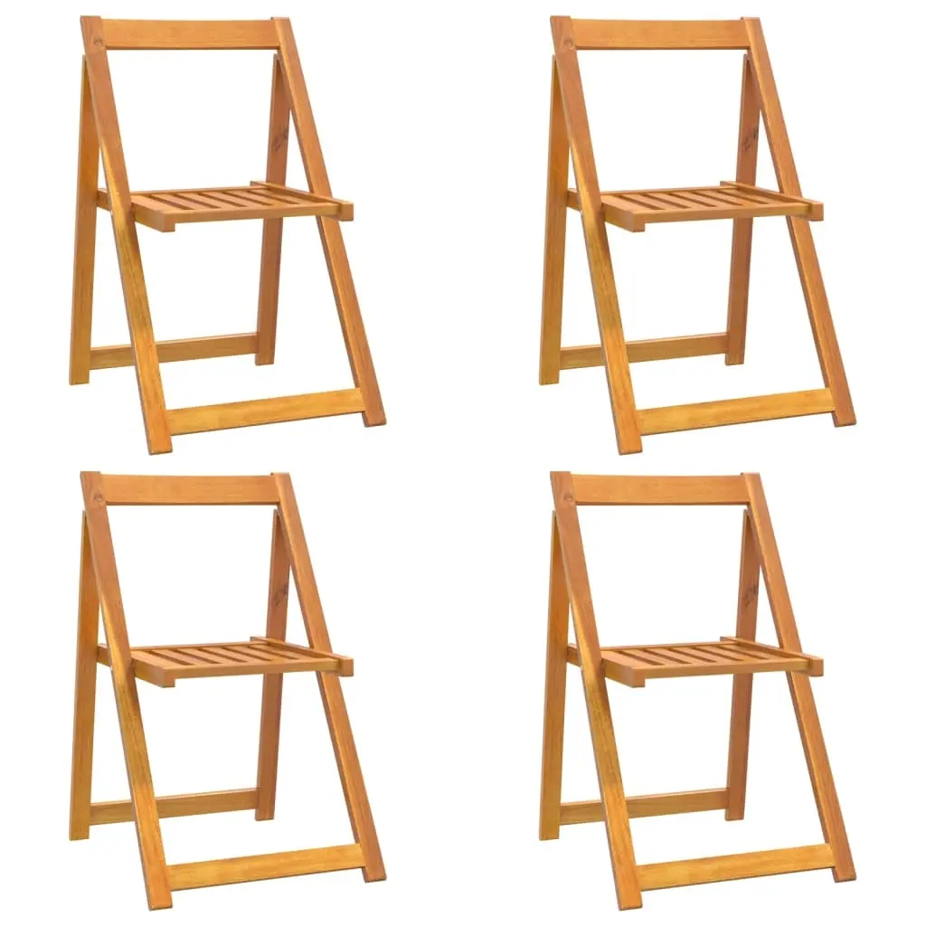 Folding Garden Chairs 4 pcs Solid Wood Acacia 319189 - Furniture