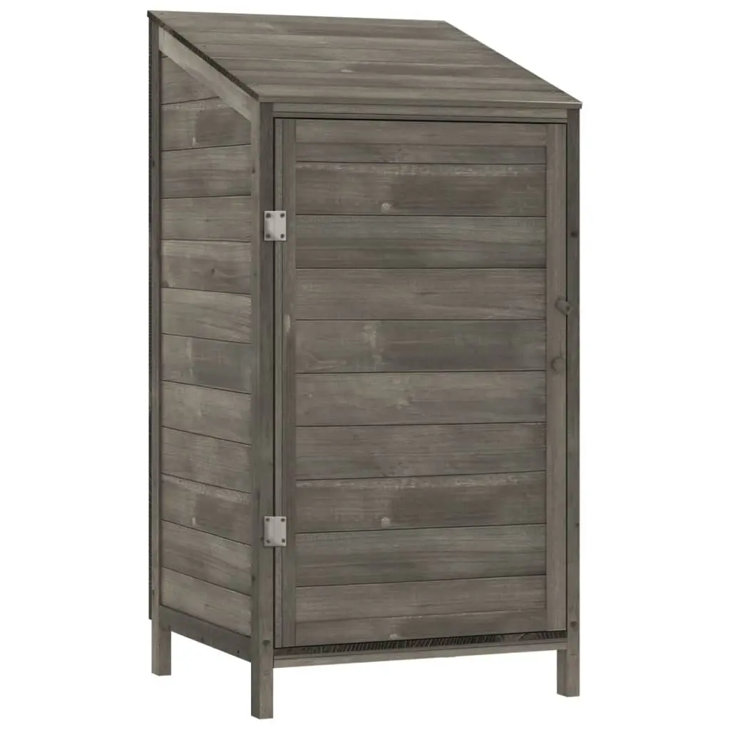 Garden Shed Anthracite 55x52x112 cm Solid Wood Fir 152180 - Home & Garden