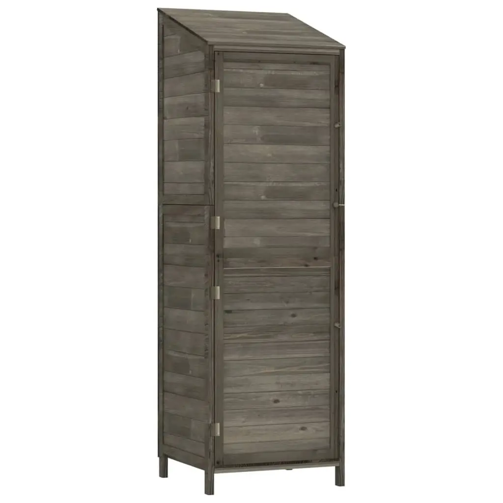 Garden Shed Anthracite 55x52x174.5 cm Solid Wood Fir 152188 - Home & Garden