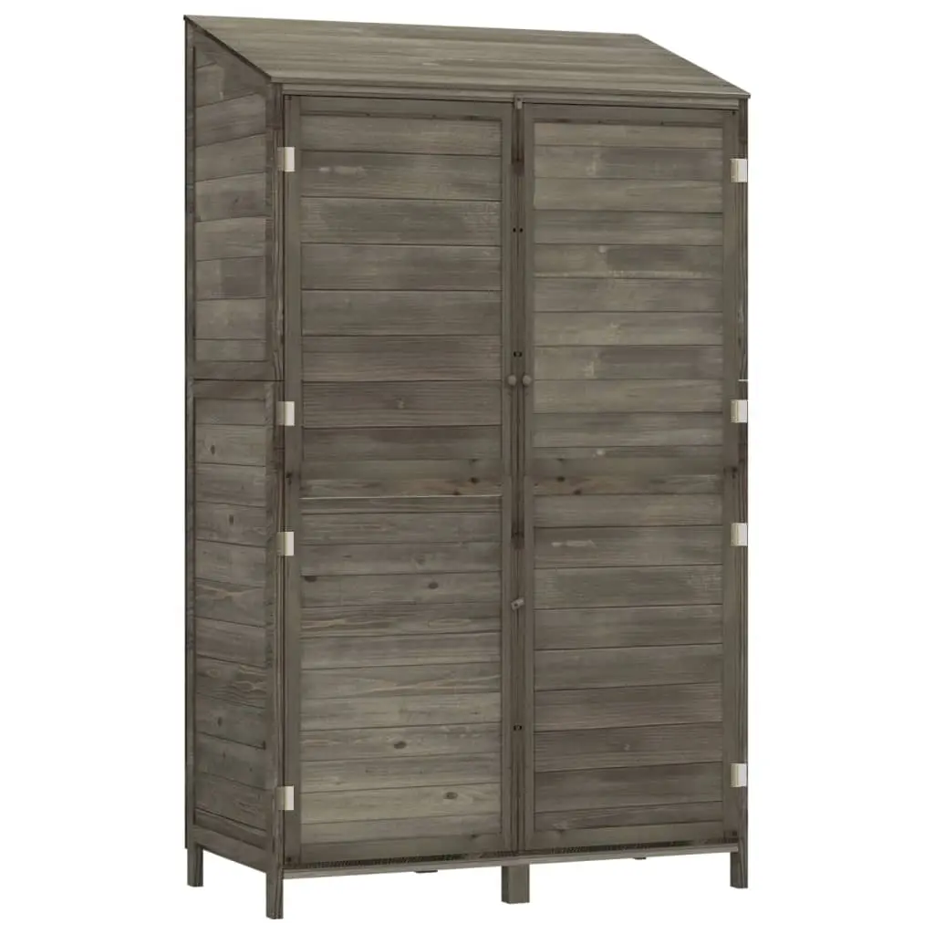 Garden Shed Anthracite 102x52x174.5 cm Solid Wood Fir 152192 - Home & Garden
