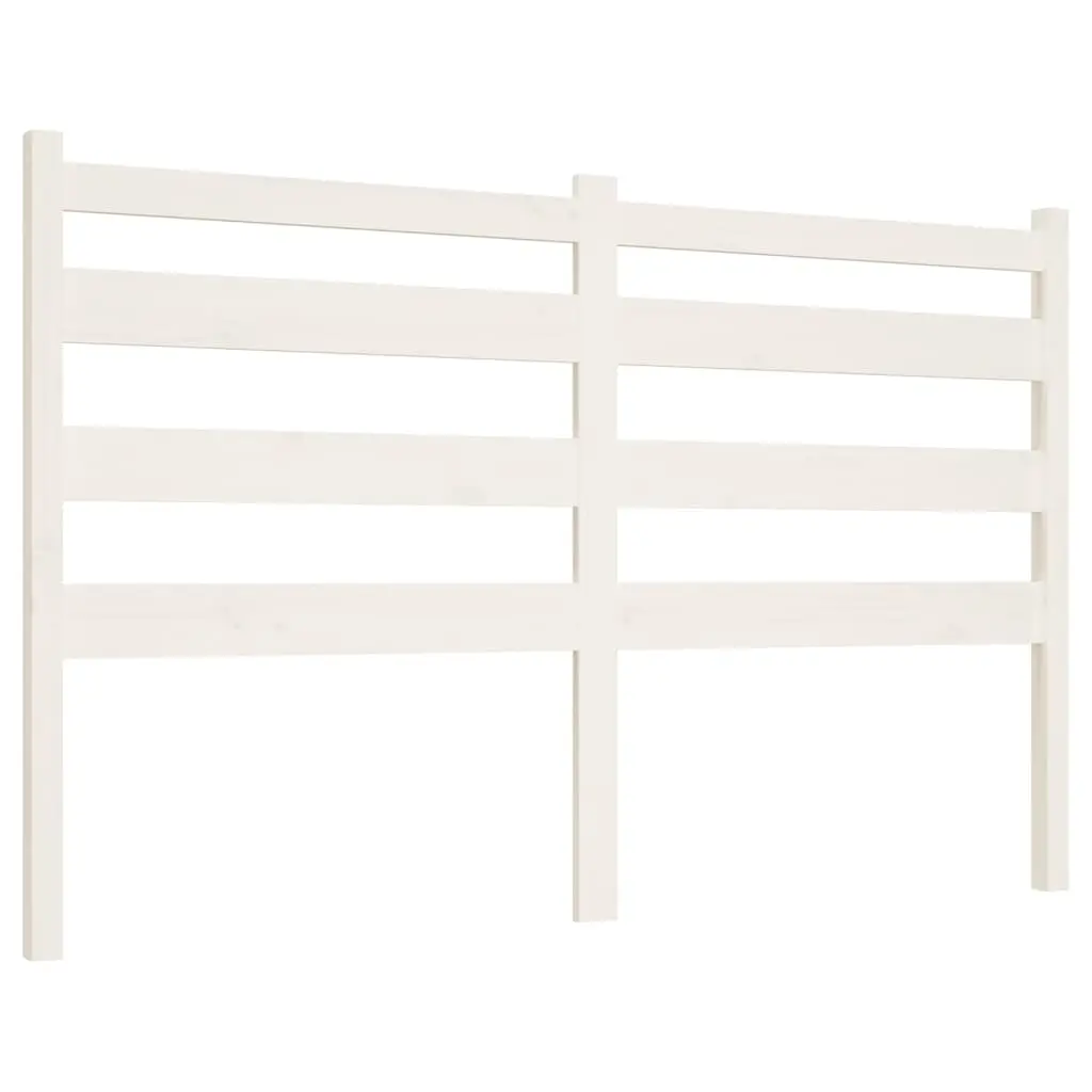 Bed Headboard White 186 cm Solid Wood Pine 818436 - Furniture