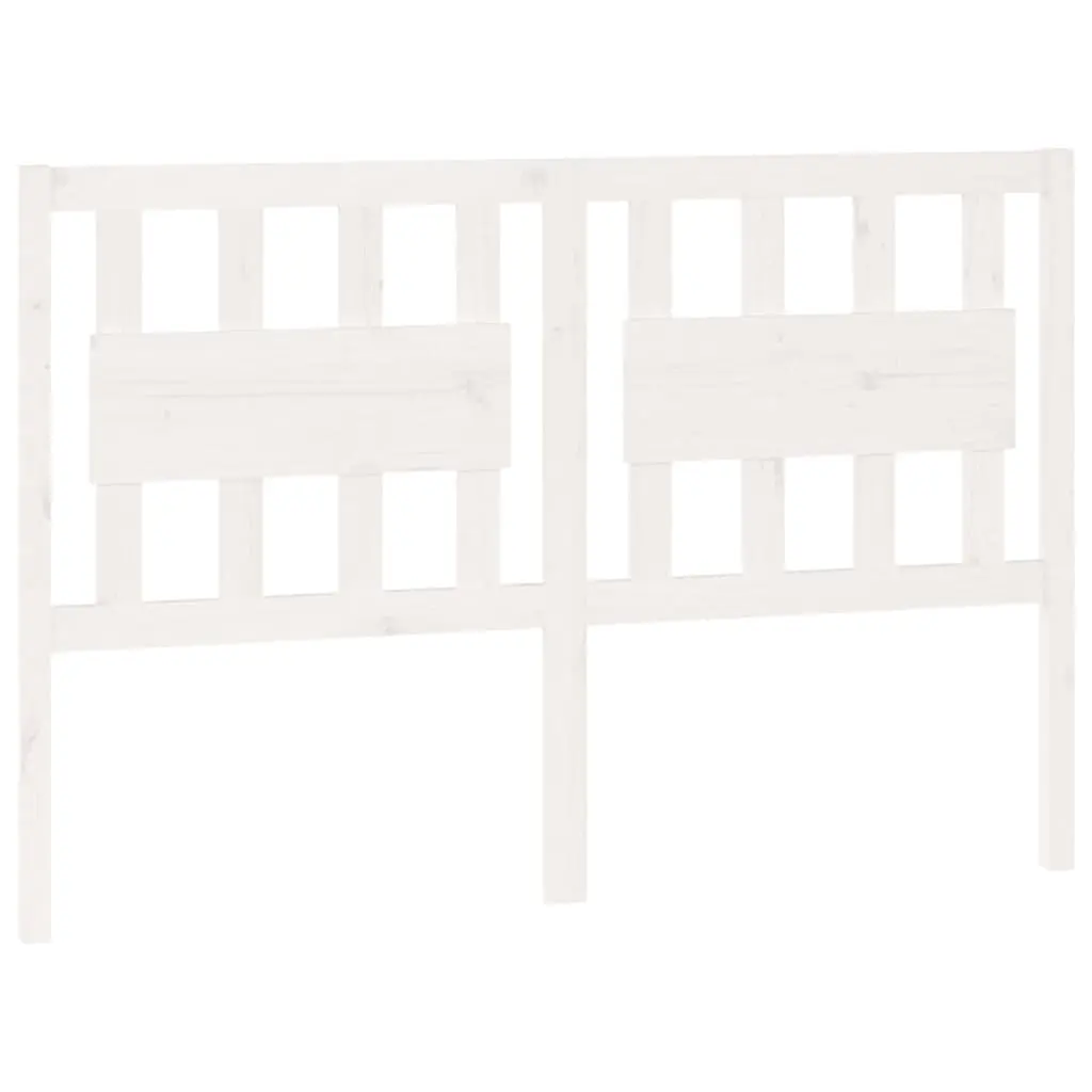 Bed Headboard White 140.5 cm Solid Wood Pine 818566 - Furniture