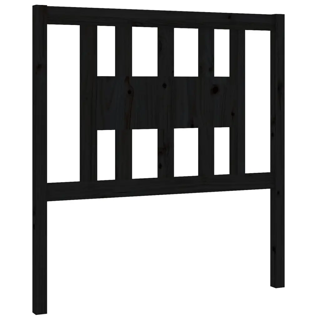Headboard Black 96 cm Solid Wood Pine 818654 - Furniture