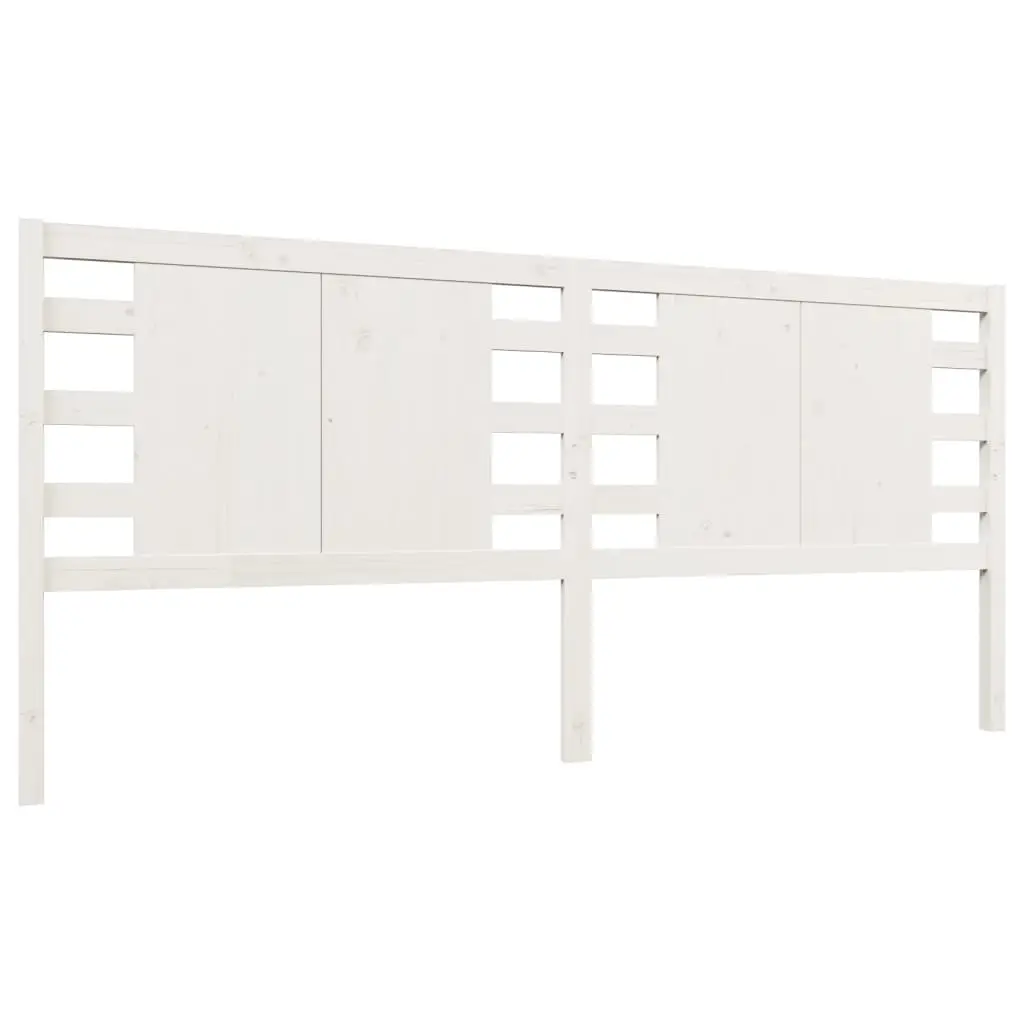 Headboard White 186 cm Solid Wood Pine 818786 - Furniture