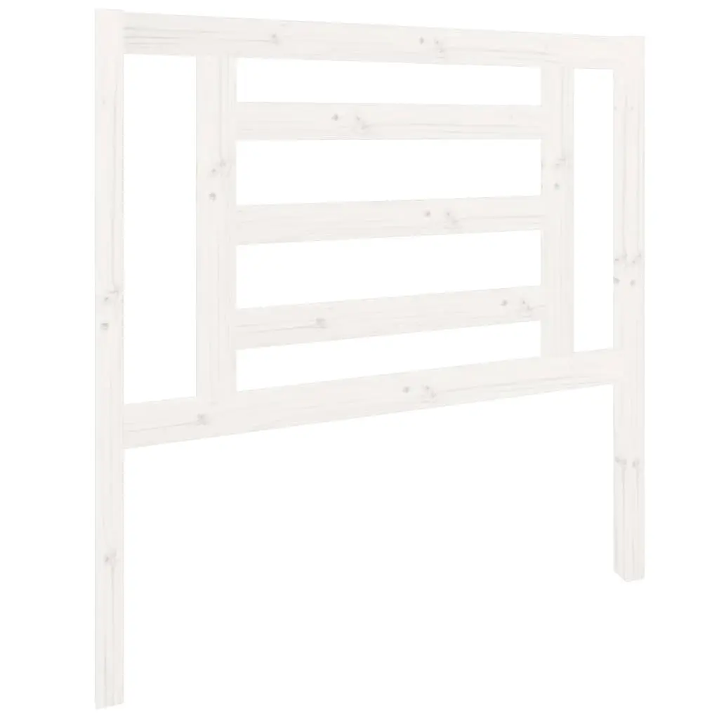 Bed Headboard White 96 cm Solid Wood Pine 818801 - Furniture